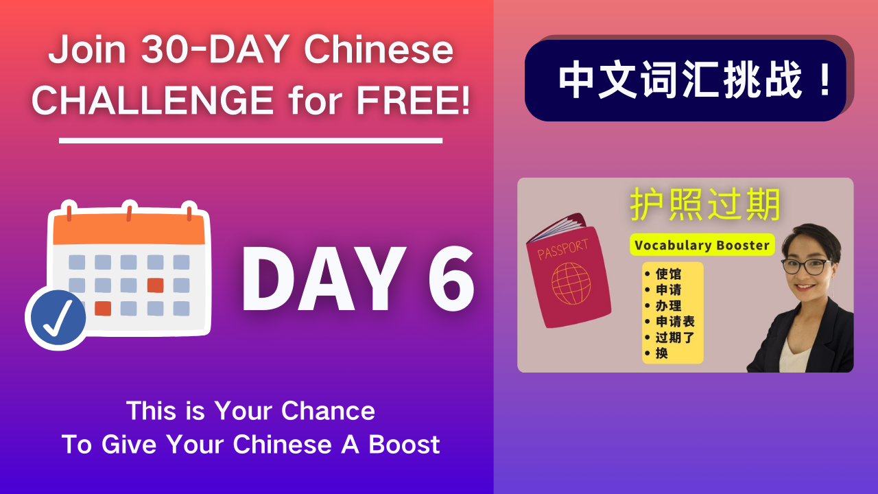 Day6 护照过期 Renew Passport - Chinese Vocabulary Booster