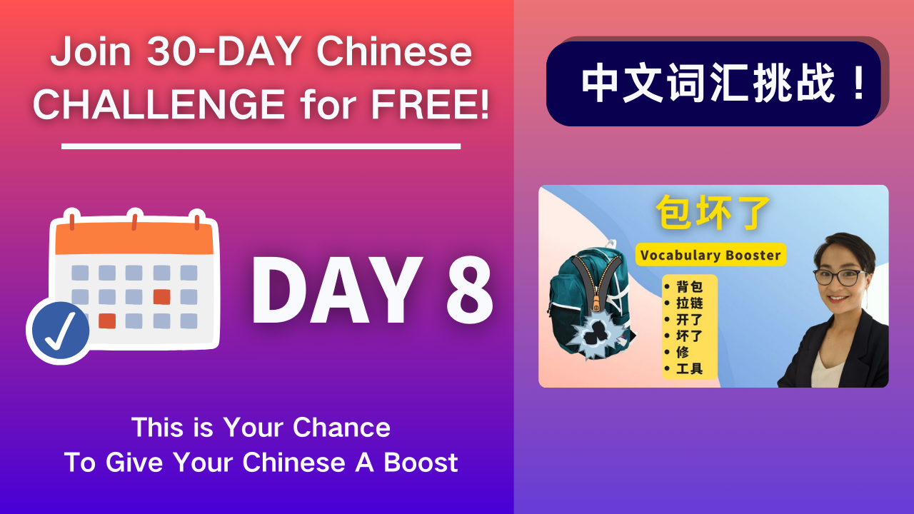 Day8 包坏了 Repair My Bag - Chinese Vocabulary Booster
