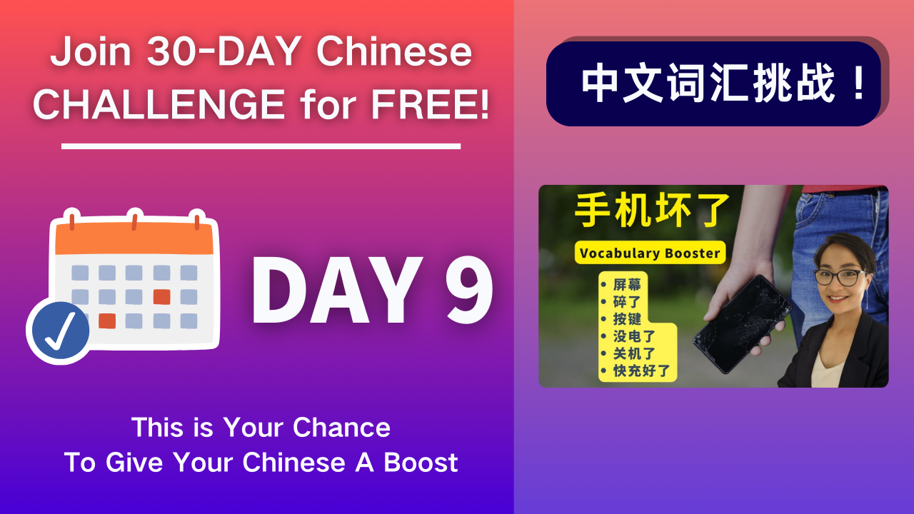 Day 9 手机坏了Cracked screen - Chinese Vocabulary Booster